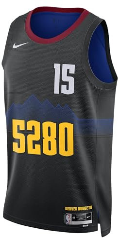 Nike Herren NBA City Edition Swingman Jersey Basketball Trikot Farbe: Nuggets/Jokic/Schwarz (011); Größe: S