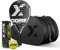 X1TE - Padelschläger Schwarz + Ball & Tasche (Schwarz, Weiß, Blau) Runde Form, inkl. Großer Sweet Spot, schlankes Lochsystem und hochwertige Materialien