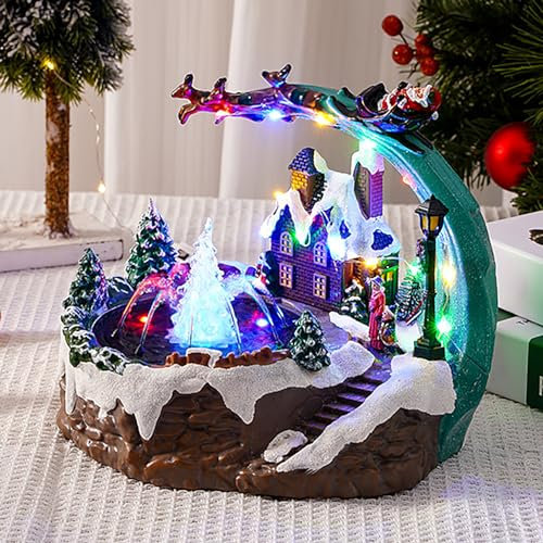 Decorazioni Luminose Per La Piccola Casa, Casetta Di Neve Luminosa Natalizia Con Musica E Fontana, Alimentata Tramite USB/batteria, Calda Atmosfera Natalizia, Per Decorazioni Natalizie, Regali