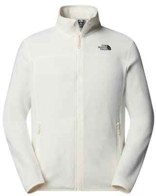 The North Face NF0A855XQLI1 Men’s 100 Glacier Full Zip - EU Maglia Lunga Uomo White Dune Taglia S