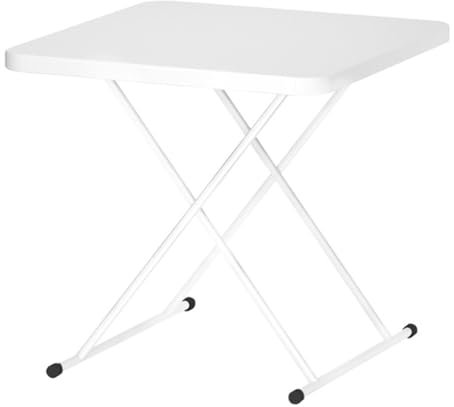XZHWSZD Foldable Table,Heavy Duty Utility Folding Laptop Table TV Tray,Adjustable Height,Indoor Outdoor Portable Plastic Folding Table for Camping,Dining and Party