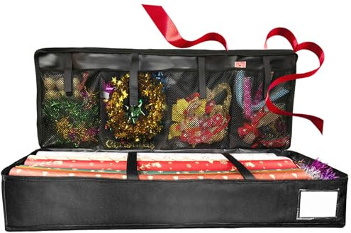 Organizer per carta da regalo, impermeabile, antistrappo, in tessuto Oxford 600D, con scomparti e manipolazione, 100 x 35 x 15 cm