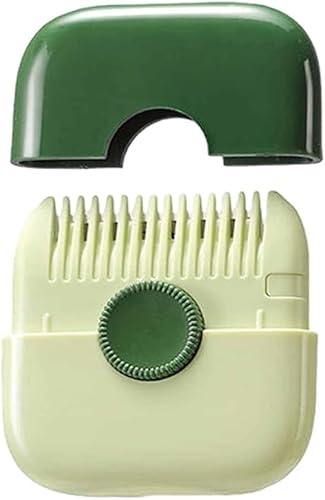 2-in-1 Hair Trimmer Comb,Tail Comb,Split End Removal & Hair Styling Tool Mini Manual Hair Trimmer Comb Dual-Sided Design for Thinning Hair Cutting and Styling Scissors Hairdressing (Green)