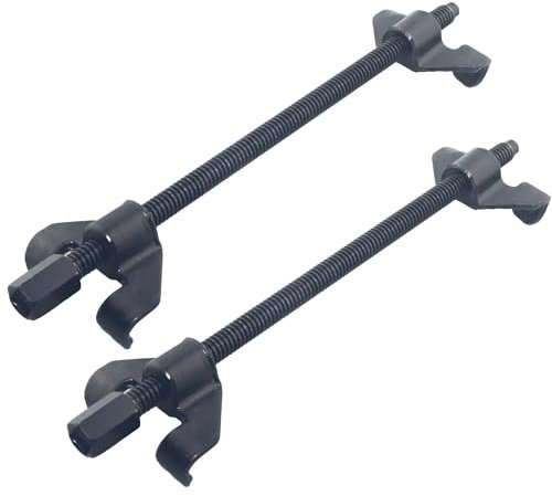 TIOMIOSEA 2 Stück Federspanner - Schnell & Einfach Federn Montieren und Demontieren, 380mm Spannweite Feder Spanner für Universal PKW KFZ Auto Motorrad Tuning Tieferlegung Montagespanner