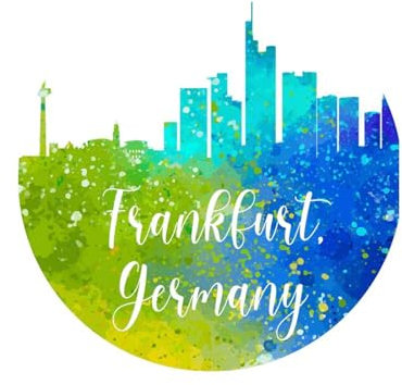 Wandtattoo, Motiv: Skyline in Deutschland, Frankfurt, Stadt, Wolkenkratzer, Gebäude, Silhouetten, abziehen und aufkleben, Vinyl-Wandaufkleber für Kinderzimmer, Küche, Wanddekoration