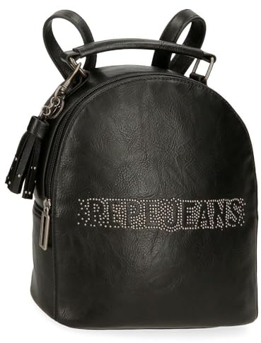 Pepe Jeans Bera Mochila casual de mujer, bolso fabricado en PU y poliéster. Tirantes anchos y ajustables que se adaptan, bolsillo frontal. De Joumma Bags