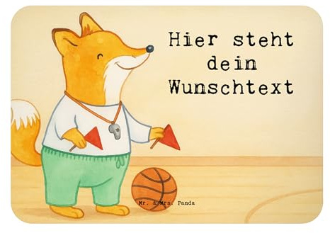 Mr. & Mrs. Panda Kühlschrankmagnet personalisiert Basketballtrainer Leidenschaft Design - Geschenk, Sport, Personalisierter Magnet, mit Namen, Individueller, Verein, Basketball, Jubiläum, Basketballer