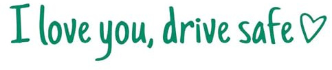3 Stück Aufkleber I Love You Drive Safe, Auto Aufkleber Spiegel Außen Ich Liebe Dich, 11 X 2 cm Vinyl-Aufkleber Wasserdichter Für Autospiegel, Ausgefallene Autozubehörteile (grün)