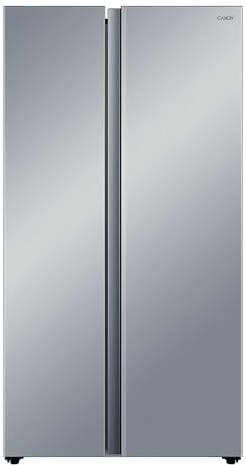 CANDY CNSQ2T918EX, Frigorífico Side by Side, Ancho 91cm, Capacidad 523L, Inverter, Total No Frost, 2 Cajones Verduleros, Control Digital Interno, Iluminación LED, Patas Ajustables, Ruedas, 37DB, Inox