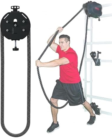 Endless Rope Trainer System, Verstellbarer Widerstand, Fitnessgeräte für Home Gym, für Muskelausdauer, körperliches Training der oberen Extremitäten, Aerobic-Training,001