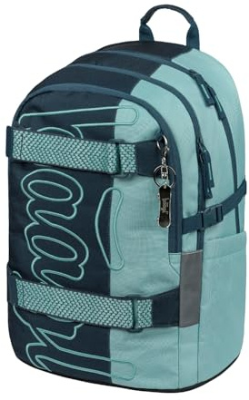 Baagl Schulrucksack für Jungen Mädchen Teenager - Skateboard Rucksack - Kinderrucksack mit Laptopfach und Brustgurt für Schule, Weiterführendeschule, Mittelschule