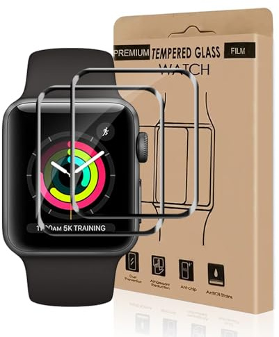 Bodyguard 2 Pièce Verre trempé pour Apple Watch Series 4/5/6/SE/SE2 (44mm), Sans Bulle Vitre Protection, Anti Rayures, Haute Sensibilité Tactile, Haute définition Apple Watch 44mm Protection écran