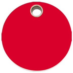 RedDingo Hundemarke aus Kunststoff, mittelgroß,Kreis, Rot