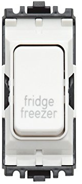 MK Electric Aspect 20 Amp 1 Way DP Printed Switch Module for Fridge Freezer, K4896FFWHI