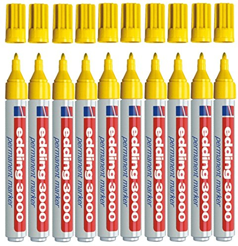 Permanentmarker 3000 1,5-3,0mm gelb 10 Stück