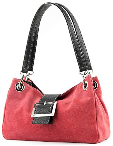 modamoda de - TL02 - ital Kleine Henkeltasche aus Wildleder