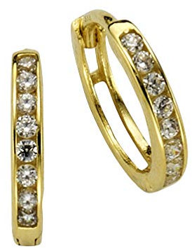 Celesta Gold Damen Ohrring 375/- Gold 1,2cm Glänzend Zirkonia gelb 371310422-1