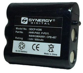 Synergy Digital Cordless Phone Battery, Compatible with Dantona BATT-511 Cordless Phone, (Ni-CD, 3.6V, 900mAh) Ultra High Capacity, Replacement for Panasonic P-P511 Battery