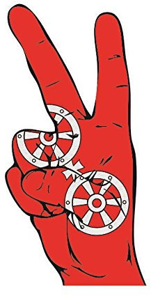 U24 Aufkleber Peace Finger Mainz Autoaufkleber Sticker