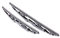 OXIMO Scheibenwischer Set Auto - Wischerblätter Set - Autoscheibenwischer Vorne - Auto Zubehör - kompatibel mit BMW 5 (E39), BMW 5 (E39), Peugeot 607 (Z8, Z9), Black