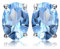 JewelryPalace Ovalschliff 1.9ct Natur Himmel Blauer Topaz Birthstone Ohrstecker Silber 925 Damen, Schmuck Set, Ohrringe Silber Edelstein Mädchen, Ohrstecker Silber Klein mit Stein Frauen Geschenk