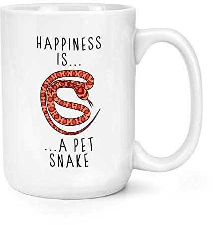 Happiness is A Pet Snake 15oz Large Mug Cup