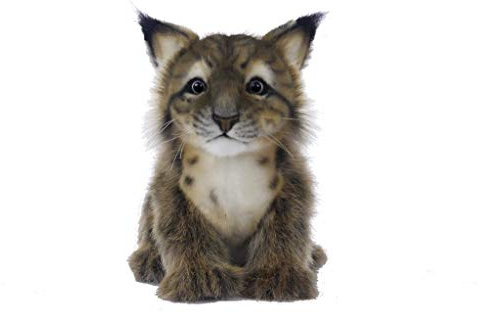 HANSA Animal Plüschtier Lynx, sitzend, 18 cm, Grau