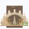 weigla - Schwibbogen original Erzgebirge I LED Lichterbogen Weihnachten I Motiv Weihnachtsmarkt I 7 Lampenkerzen + 1 Ersatzlampe I 7 x 34 V, 0,2 W, E10 I beleuchtete Weihnachtsdeko