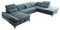Stella Trading MELFI Wohnlandschaft in U-Form, Stoffbezug Grün - Ausziehbares Sofa mit Schlaffunktion & Bettkasten - 350 x 73 (96) x 245 cm (B/H/T)