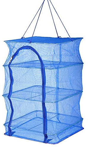 Hanging Drying Net, 4 Layer Mesh Collapsible Drying Rack, Hanging Organizer Storage Basket Dry Drying Net for Herbs Plant, Camping Folding Mesh Hanging Dry Rack for Tableware,Fruits,Vegetables,Foods