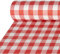 PAPSTAR - 1 x Nappe damassée 50 m x 1 m Rouge Vichy Karo