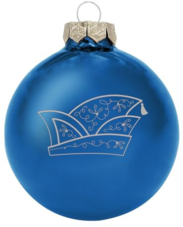Deitert Weihnachtsbaumkugel (glänzend) mit Narrenkappe blau