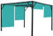 Pergola Baia, Garten Pavillon Terrassenüberdachung, stabiles 6cm-Stahl-Gestell + Schiebedach türkis-blau - 4x4m