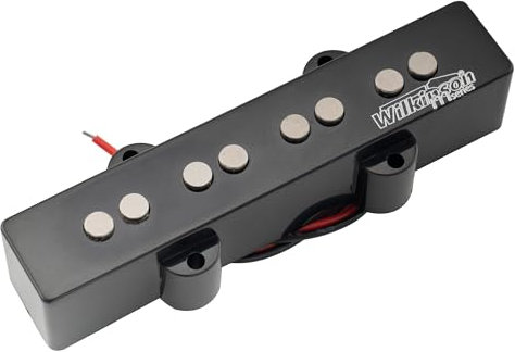 Wilkinson Série M WOJB Variable Gauss Alnico 5 Micro Jazz Bass Chevalet Pickup Ton Vintage pour Basse électrique 4 Cordes style JB, Noir