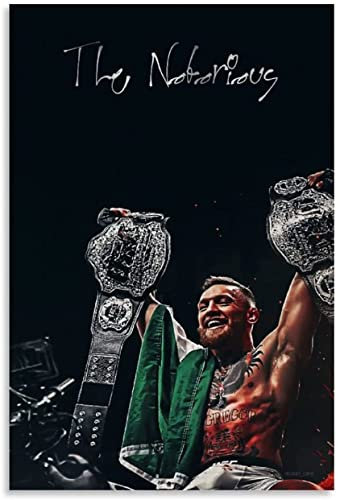 LBMED Leinwand Malerei Bild Conor McGregor Leinwand-Kunstposter für Wohnzimmerdekoration Poster Wandkunst Bilder Und Drucke 23.6x35.4(60x90cm) Kein Rahmen