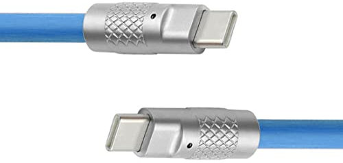 chenyang Câble USB C vers C, USB 2.0 de type C mâle vers USB C mâle, ultra doux, 120 W, charge rapide, câble d'extension de transfert de données avec indicateur de charge, 2 m