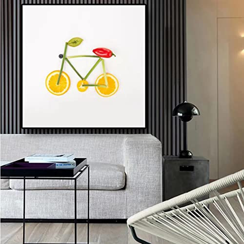 TORALF Fahrrad Obst Gemüse Poster und Drucke Wandbild für Raumdekoration