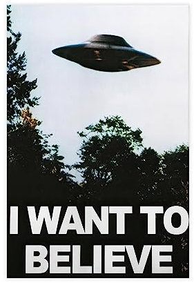 UFO Leinwand-Poster, Schlafzimmer, Dekoration, Sport, Landschaft, Büro, Zimmer, Dekoration, Geschenk, ohne Rahmen, 30 x 45 cm