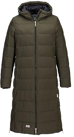Blue Wave Damen Steppmantel Kaike mit verstellbarer Kapuze - Lange Steppjacke mit Innenfutter