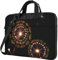 Starry Pusteblume ultradünne wasserdichte Laptoptasche mit Schultergurt und Griff für tägliche Geschäftsreisen, Schwarz , 13 inch