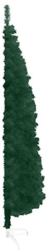 Homgoday Albero di Natale artificiale per angolo, albero di Natale 120 cm/150 cm/180 cm/210 cm/240 cm, in PVC difficilmente infiammabile, montaggio rapido, pieghevole, con supporto in metallo verde