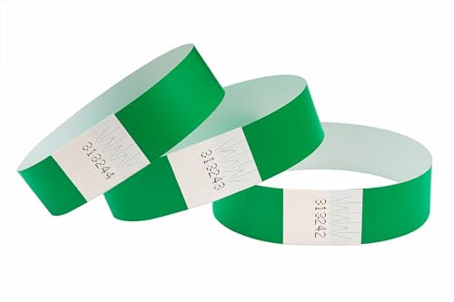 CINTAPUNTO - Einlassbändchen Papier - Eintrittsbänder 100 Stück - Einlassbänder - Festival Armbänder - Party Bändchen Einlass Eintritt - eintrittsbändchen - Bänder Club - wristband - Green