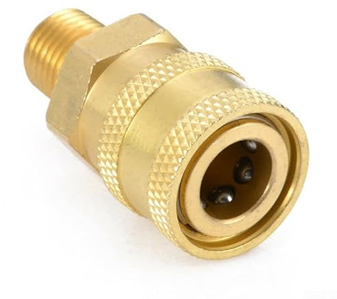 HpLive Adaptateur de nettoyeur haute pression mâle (MNPT) en laiton à connexion rapide pour lance de pulvérisation, tuyau de pompe, kit de déconnexion rapide (1 pièce)