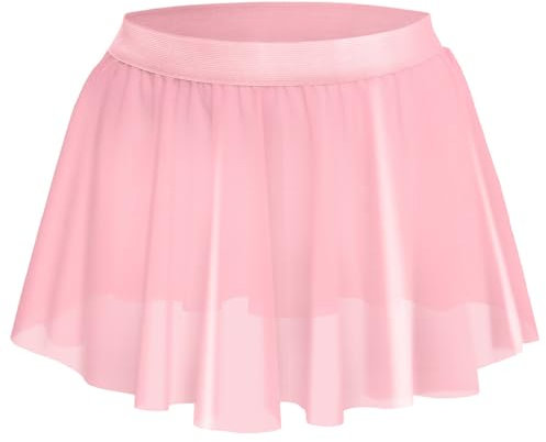 ranrann Mini Jupe Homme Sissy Lingerie Sexy Dentelle String Bas de Pyjama Jupe Transparente Vêtement de Nuit Underwear Rose Taille Unique