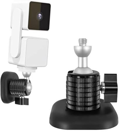 Powerful Magnetic Secured Camera Mount with 1/4 Thread fits for WYZE Cam 3,Blink XT2/3,360° Adjustment Camera Stand Base Attach to Smooth Metal Surface, Ideal for Cruise,RV,Carport Garage Security