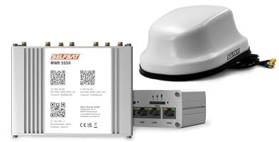 SELFSAT MWR 5550 weiß (4G / LTE / 5G & WLAN Internet Router bis 3,3 Gbps inkl. 5G Dachantenne), Starlink kompatibel
