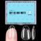 TOMICCA Amande Court Capsule Americaine Ongle, 12 Tailles Semi Givré Faux Ongles, Avec Valise De Rangement, Pose Americaine Capsule pour Diy Nail Art 192 Pièces