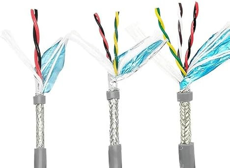 Cavo TRVVPS in rame stagnato da 5 metri 26/24/22AWG 2/4/6/8 nucleo twistato con nucleo schermato isolato in PVC grigio catena portacavi cavo flessibile(2 Cores,24 AWG 5Meters)