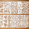 JSRQT 16 Stück Ranke Blumen Schablonen, Rand Blatt Schablonen Vorlagen,Punkt Malerei Malschablonen Vorlage für Holz, Boden, Möbel,Kuchen,Wandgestaltung Deko 11 x 3”