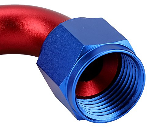 AN10 Straight Push On Lock Oil Gas Fuel Line Hose End M Fitting Ist Oxidierend und Rostet (90°)